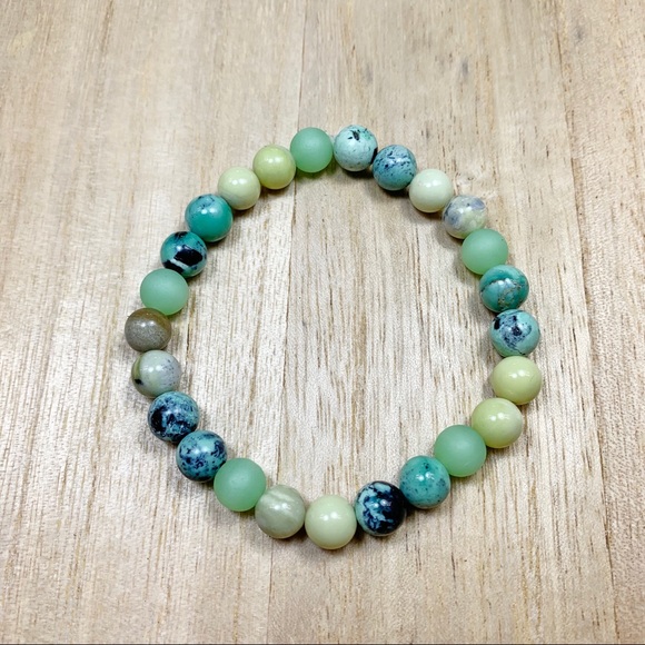 Jasper - Turquoise and Sea Glass Chakra Bracelet - Picture 7 of 9